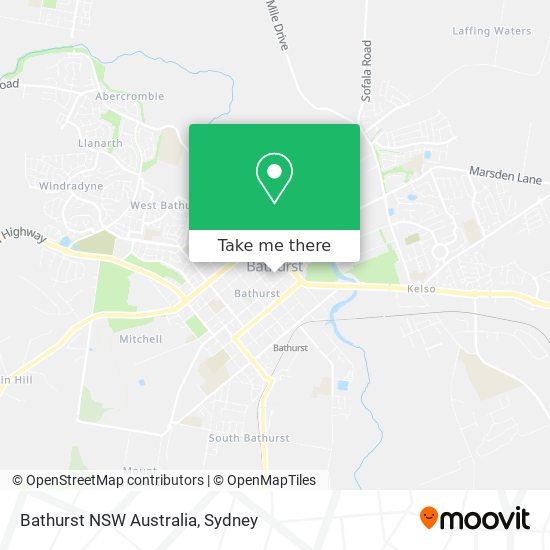 Bathurst NSW Australia map