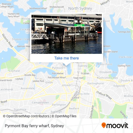 Mapa Pyrmont Bay ferry wharf