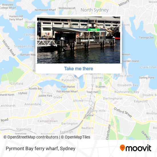 Pyrmont Bay ferry wharf map