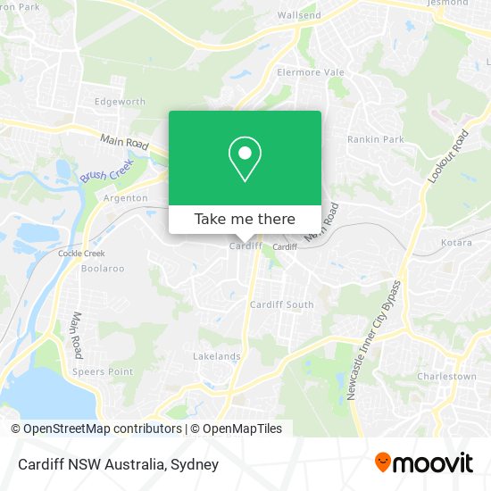 Mapa Cardiff NSW Australia