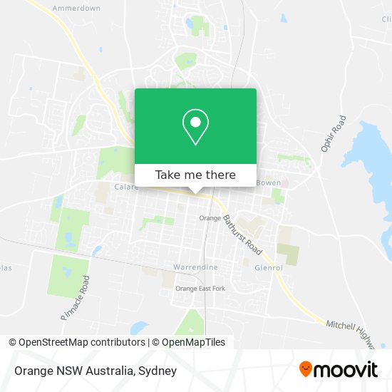 Orange NSW Australia map