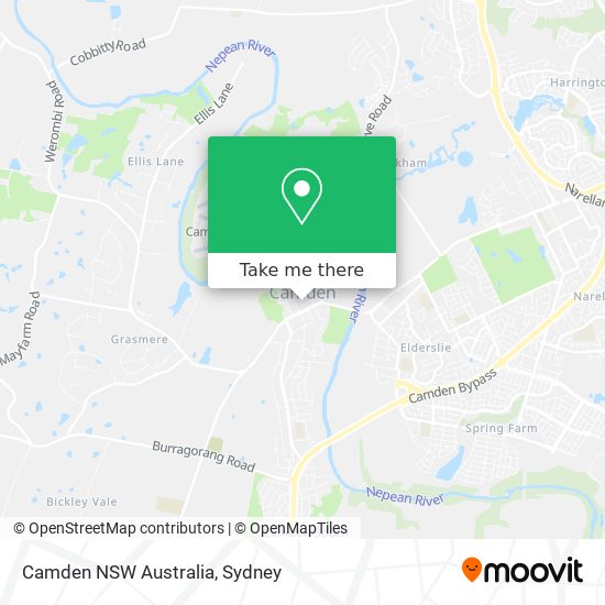 Camden NSW Australia map