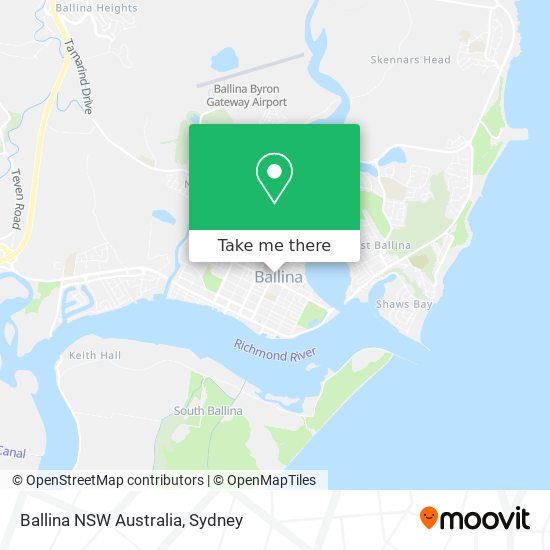 Ballina NSW Australia map