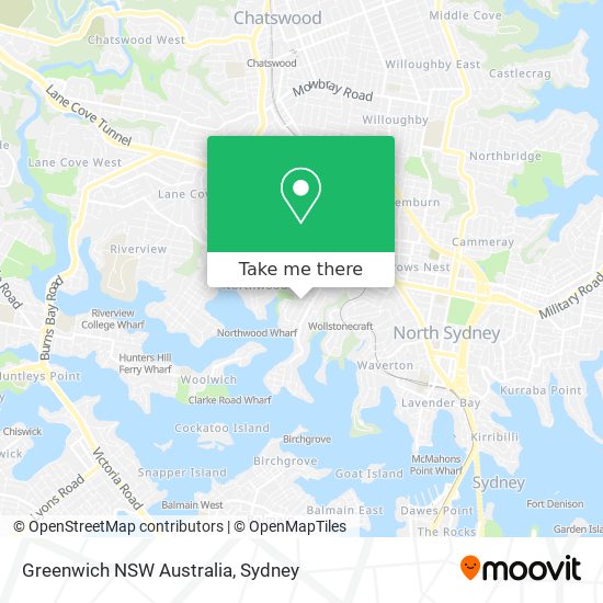 Greenwich NSW Australia map