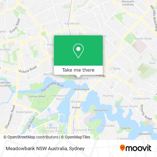 Meadowbank NSW Australia map