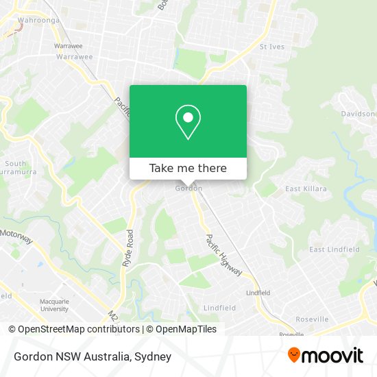 Gordon NSW Australia map