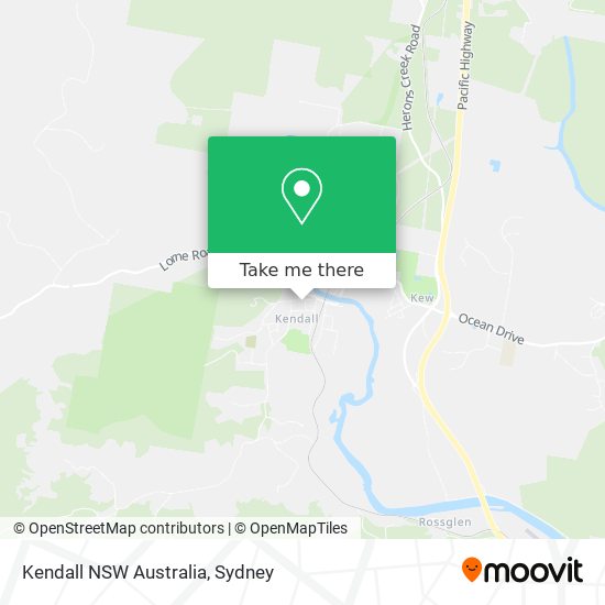 Kendall NSW Australia map