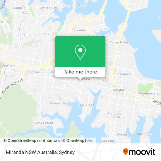 Miranda NSW Australia map