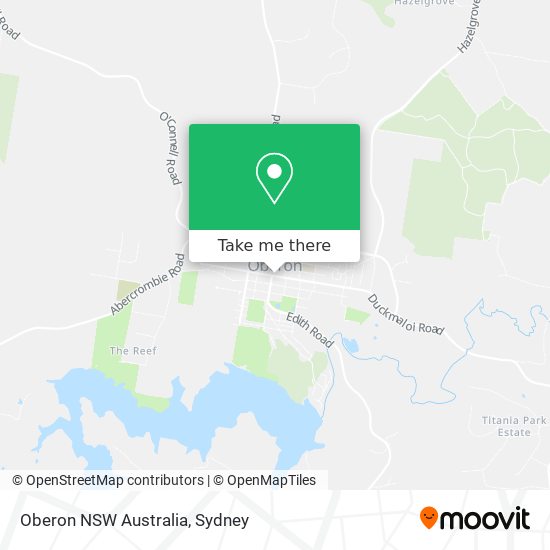 Mapa Oberon NSW Australia