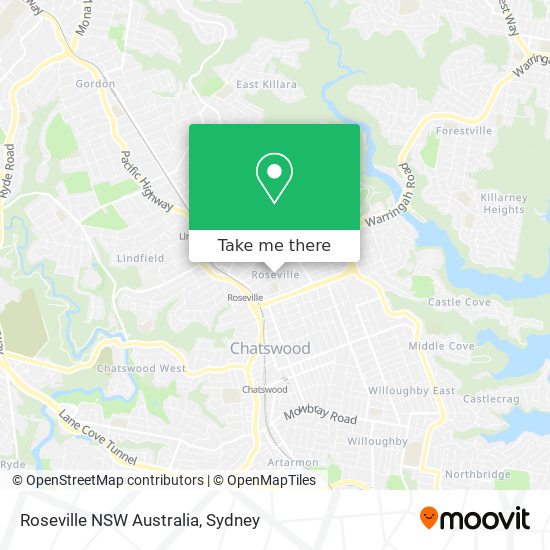Roseville NSW Australia map