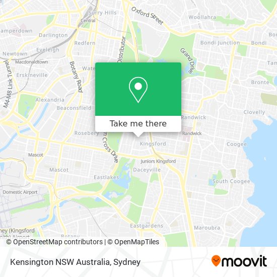 Mapa Kensington NSW Australia