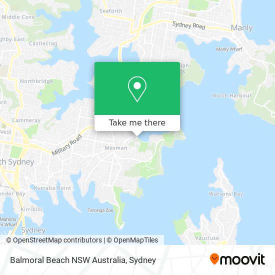 Mapa Balmoral Beach NSW Australia