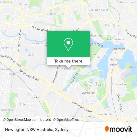 Newington NSW Australia map