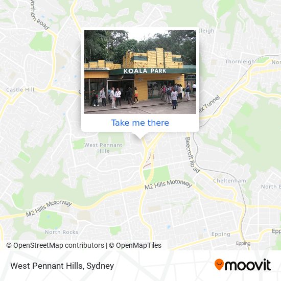 Mapa West Pennant Hills