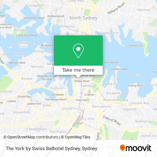 Mapa The York by Swiss Belhotel Sydney