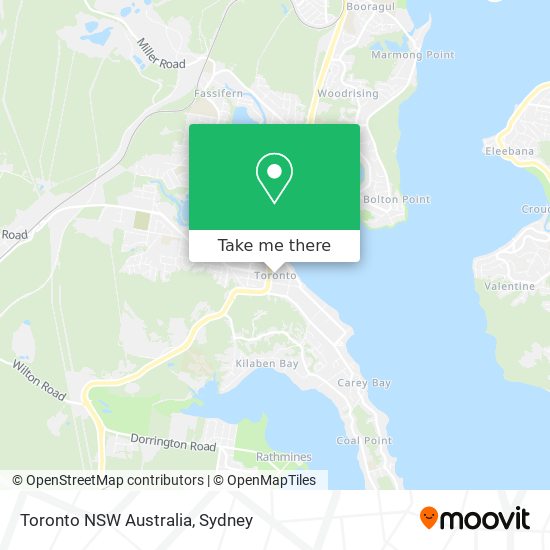 Toronto NSW Australia map