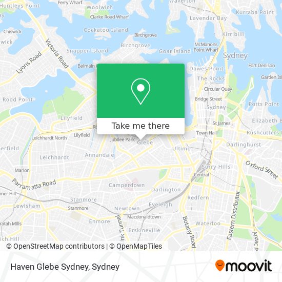 Haven Glebe Sydney map