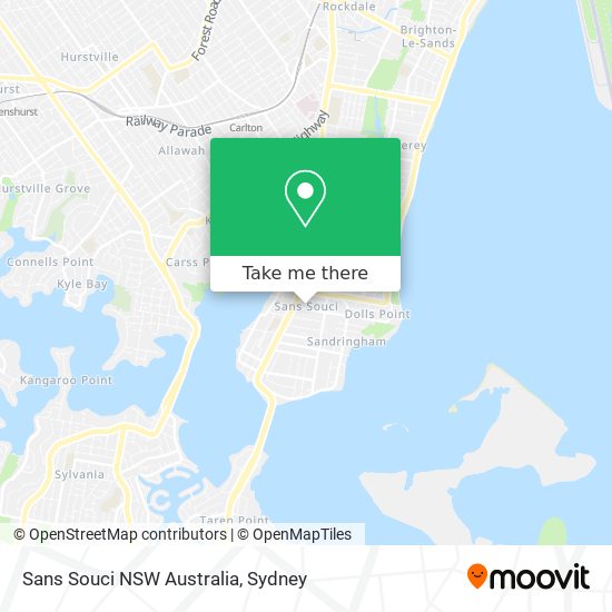 Mapa Sans Souci NSW Australia