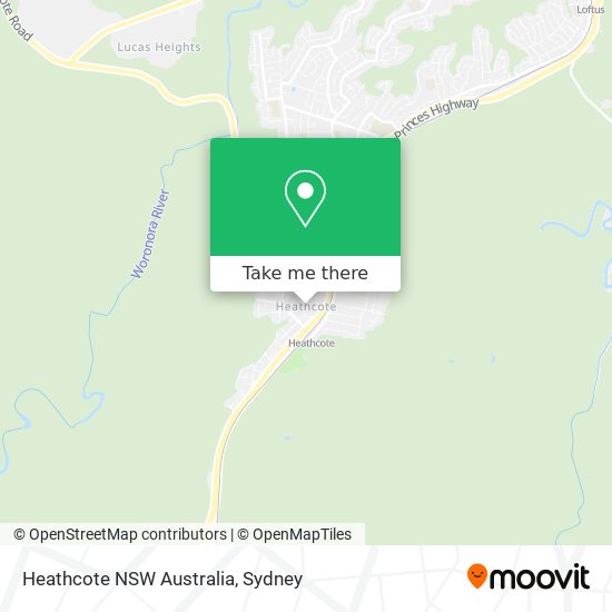 Heathcote NSW Australia map