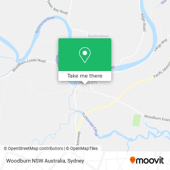 Woodburn NSW Australia map