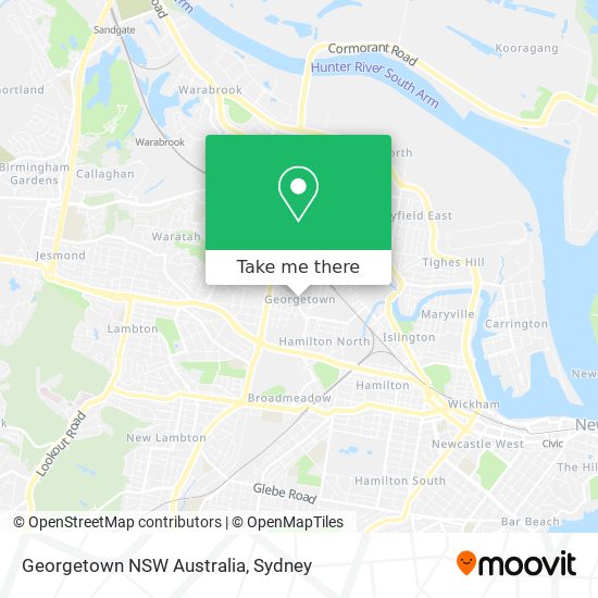 Mapa Georgetown NSW Australia