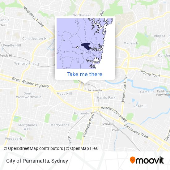 Mapa City of Parramatta