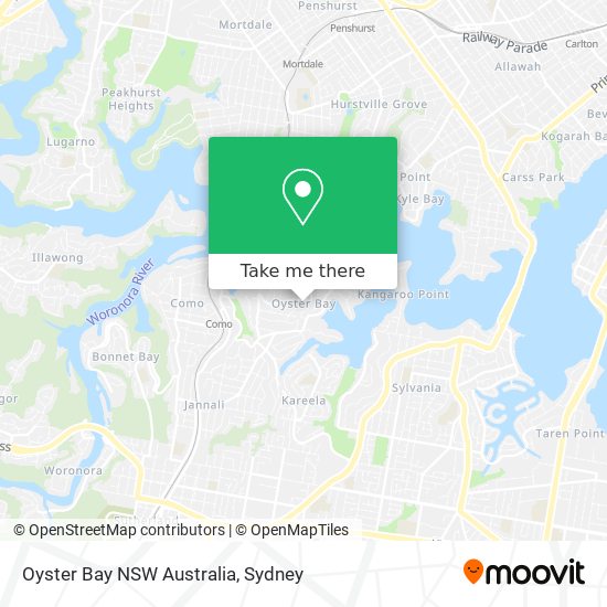Mapa Oyster Bay NSW Australia