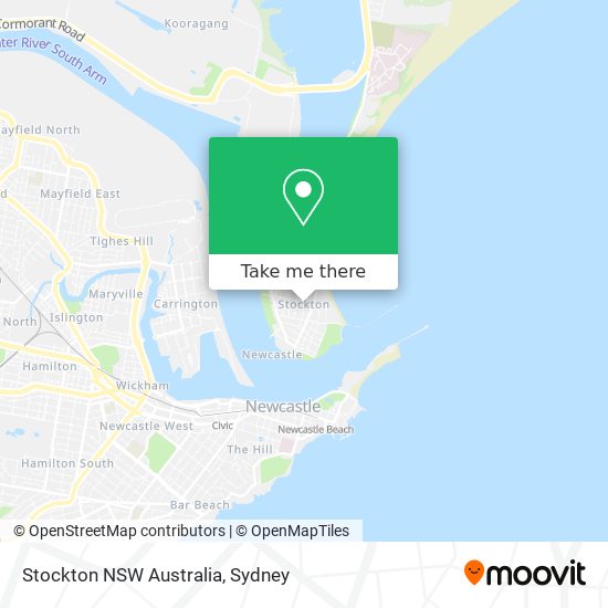 Stockton NSW Australia map