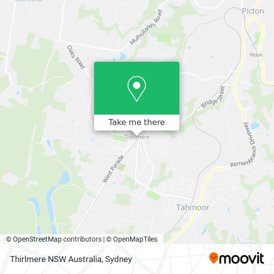 Thirlmere NSW Australia map