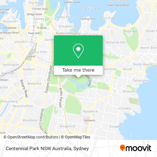 Centennial Park NSW Australia map