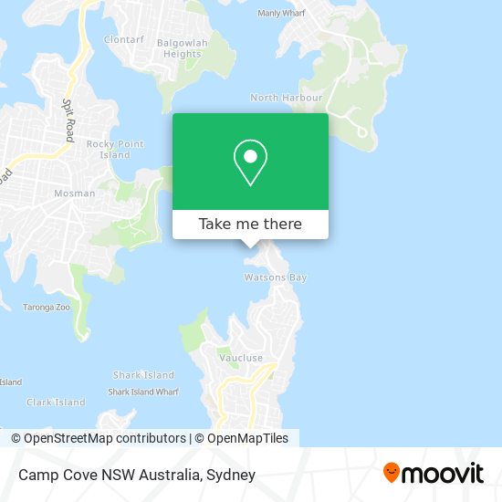 Mapa Camp Cove NSW Australia