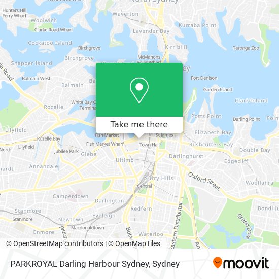 Mapa PARKROYAL Darling Harbour Sydney
