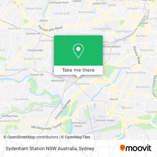 Sydenham Station NSW Australia map