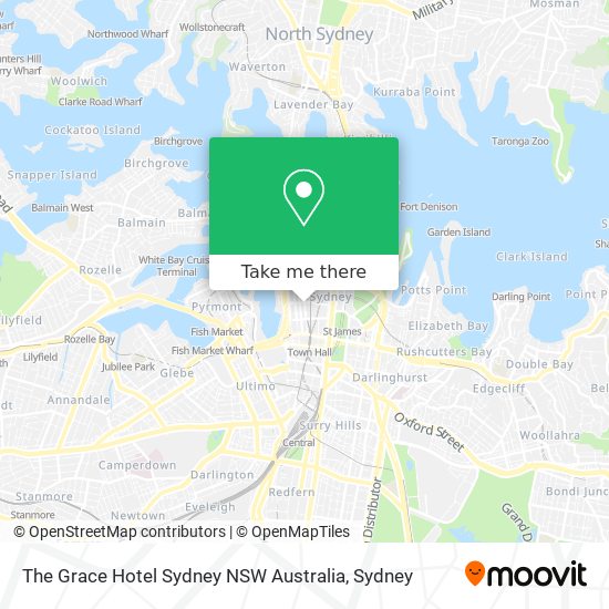 Mapa The Grace Hotel Sydney NSW Australia