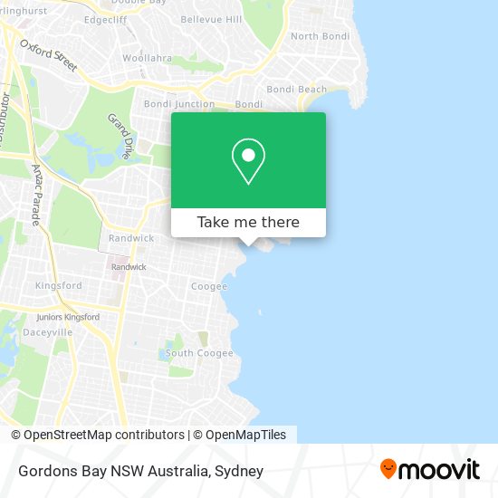 Gordons Bay NSW Australia map