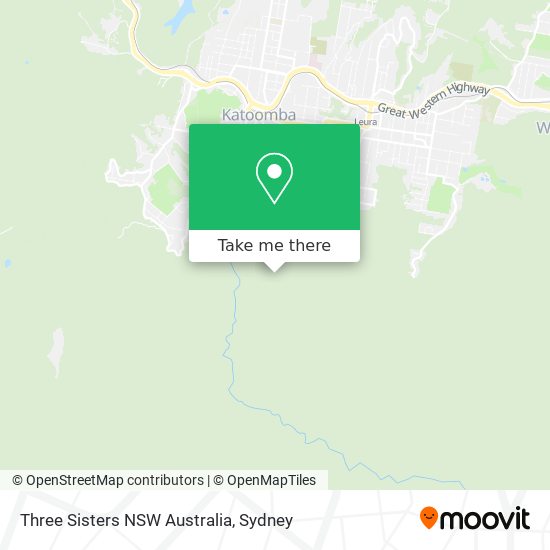 Mapa Three Sisters NSW Australia