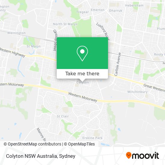 Colyton NSW Australia map