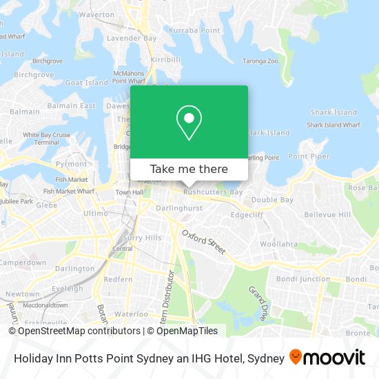 Mapa Holiday Inn Potts Point Sydney an IHG Hotel