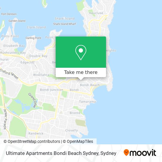 Ultimate Apartments Bondi Beach Sydney map