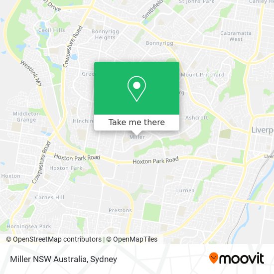 Miller NSW Australia map