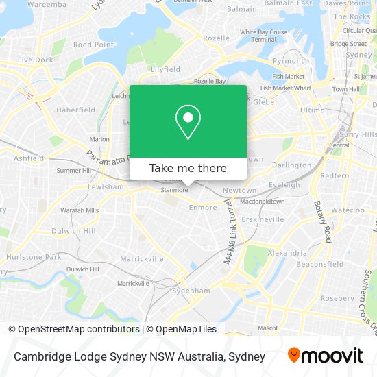 Mapa Cambridge Lodge Sydney NSW Australia