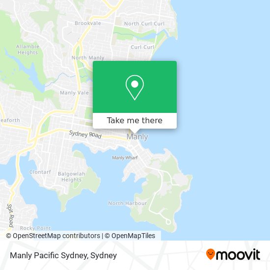 Mapa Manly Pacific Sydney