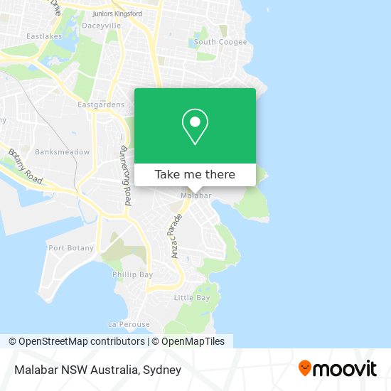 Mapa Malabar NSW Australia
