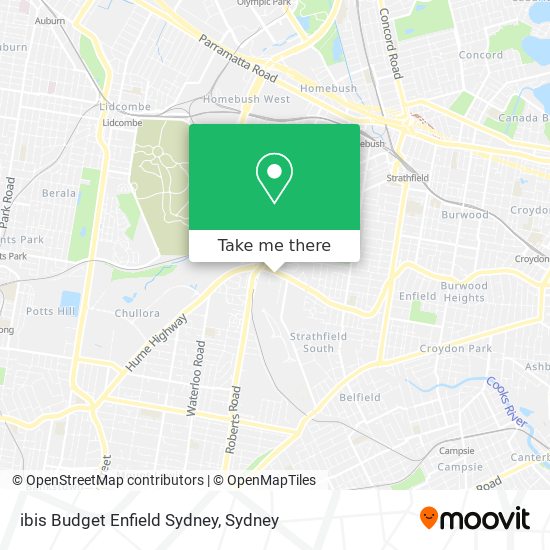 ibis Budget Enfield Sydney map