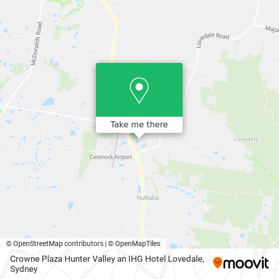 Crowne Plaza Hunter Valley an IHG Hotel Lovedale map