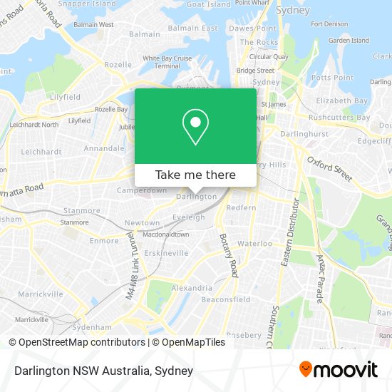 Darlington NSW Australia map
