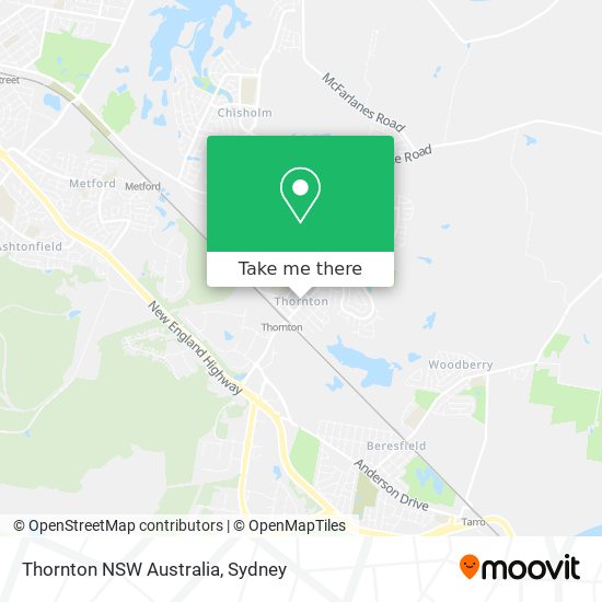 Thornton NSW Australia map