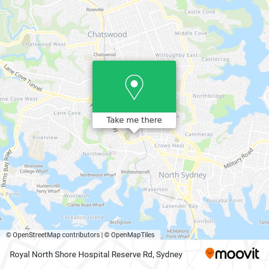 Royal North Shore Hospital Reserve Rd map