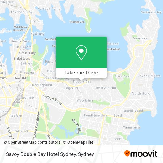 Savoy Double Bay Hotel Sydney map