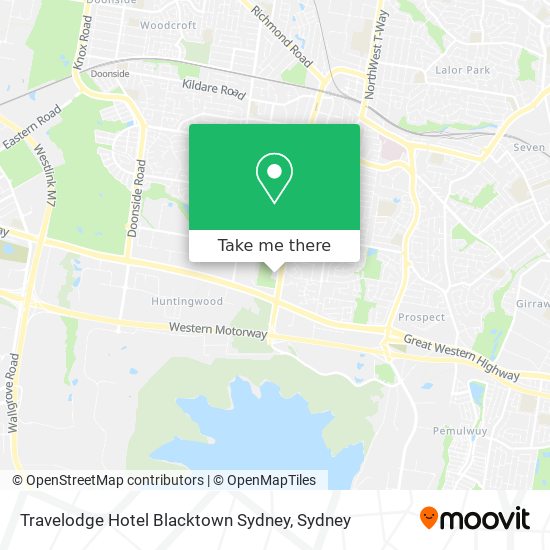 Mapa Travelodge Hotel Blacktown Sydney